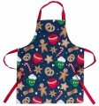 ŚWIĄTECZNY FARTUCH KUCHENNY W PIERNIKI  "FESTIVE TABLE" 60X75 CM