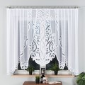 Gotowa żakardowa firanka Pola szerokość 500 x wysokość 160cm, kolor biały