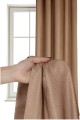 Zasłona Gotowa JODEŁKA na Przelotkach 140 × 250 cm – Kolor: Ciemny Beżowy 1 sztuka