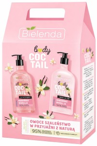 Bielenda  ZESTAW PREZENTOWY COCTAIL RABARBAR + WANILIA Balsam + żel pod prysznic