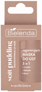 Bielenda Soft Pudding – Regenerująca maska do ust 3 w 1 Vanilla Latte, 12 g