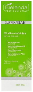 Bielenda Professional SupremeLab Sebio Derm – 5% mikro-eksfoliujący tonik z kwasami 200 ml