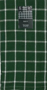 ŚCIERKA KUCHENNA BASIC II 45x65 cm – KLASYCZNA KRATKA W ELEGANCKIM WYDANIU  ZIELONA