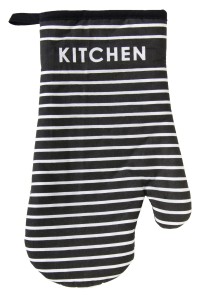 RĘKAWICA KUCHENNA  COCINE 19x30 cm Czarne paski