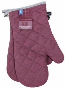 BASIC – KOMPLET RĘKAWIC KUCHENNYCH  19X30 CM BAWEŁNA  BORDOWE