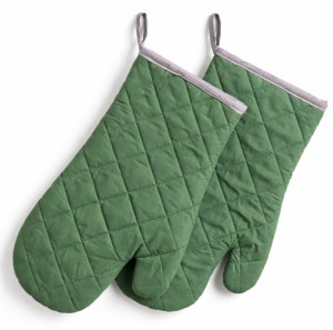 BASIC II – KOMPLET RĘKAWIC KUCHENNYCH  19X30 CM BAWEŁNA ZIELONE