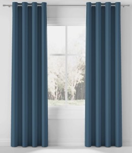 Gotowa granatowa zasłona na przelotkach ELLA 260x140 cm