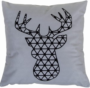 Poszewka dekoracyjna z czarnym nadrukiem JOLIE 40X40 CM 