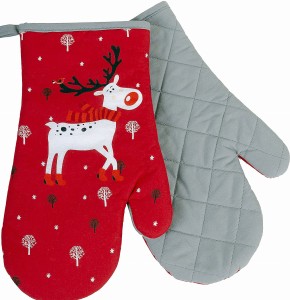 Komplet dwóch rękawic kuchennych RUDOLPHO BOŻE NARODZENIE