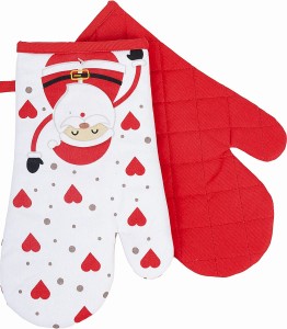 Komplet dwóch rękawic kuchennych BOŻE NARODZENIE MIKOŁAJ