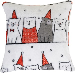 Poszewka dekoracyjna  KOTY BOŻE NARODZENIE SANTA CAT  40x40 cm     