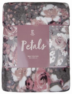 Koc PETALS 150x200 cm  w kwiaty 