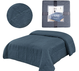 Narzuta pikowana LAVISH 170x210 cm SZARY