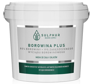 Sulphur Busko Zdrój  Borowina Plus – Maska do Ciała i Okładów – 1000 g