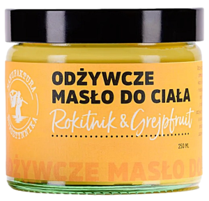 Manufaktura Bursztynnika -  Naturalne Odżywcze Masło do Ciała Rokitnik & Grejpfrut – 250 ml - Regeneruje Nawilża