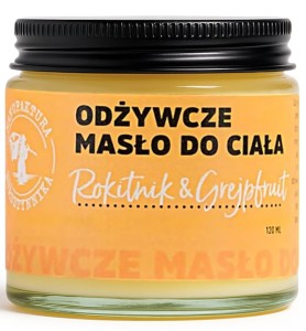 Manufaktura Bursztynnika -  Naturalne Odżywcze Masło do Ciała Rokitnik & Grejpfrut – 120 ml - Regeneruje Nawilża