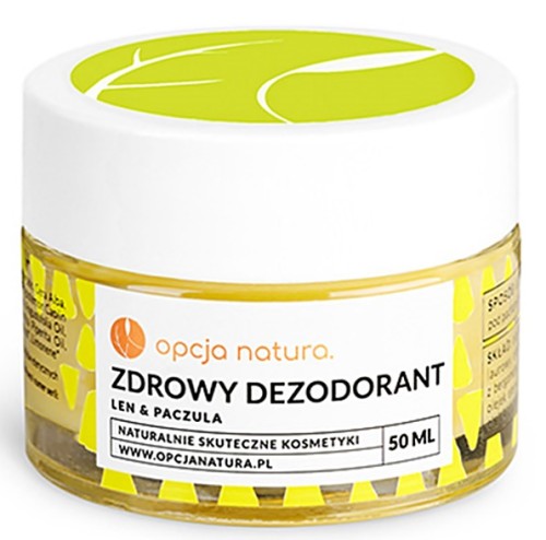 Opcja Natura Naturalny Zdrowy Dezodorant Len & Paczula 50 ml