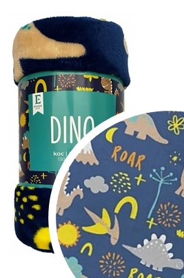 Koc Dino 130x170 cm w dinozaury