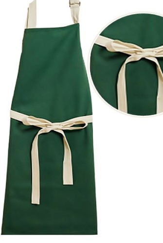 BAWEŁNIANY  FARTUCH KUCHENNY "BASIC" 60x75 CM -  Zielony