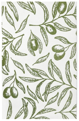 OLIVES  – ŚCIERKA KUCHENNA BAWEŁNIANA – 45x65 CM - w oliwki