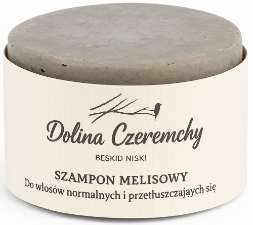 Szampon w kostce Melisowy – 70 g - Ręcznie robiony - Naturalny - DOLINA CZEREMCHY - włosy normalne i przetłuszczające się