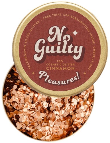 No Guilty Facegroovin' Facegroovin' Cinnamon Glitter |Bio brokat kosmetyczny do twarzy i ciała |Ministerstwo Dobrego Mydła