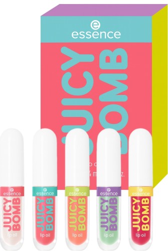Essence JUICY BOMB Lip Oil Set - Zestaw 5 olejków do ust essence JUICY BOMB Lip Oil 5x2,4 ml