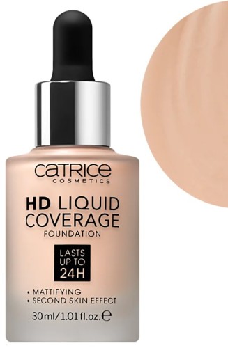 Catrice HD Liquid Coverage Foundation – Podkład 002 Porcelain Beige, 30 ml