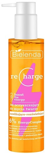 Bielenda RECHARGE -  Żel Oczyszczający Nawilżająco-Rozświetlający 150 ml