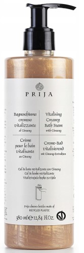 Prija Odżywczy Płyn do Kąpieli z Drobinkami Złota i Żeń-Szeniem, 380 ml - VITALISING CREAMY