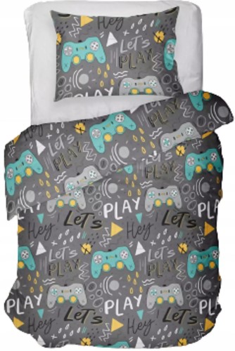 POŚCIEL GAMING 160X200 CM 1X 70X80 CM - POŚCIEL DLA GRACZY W PADY