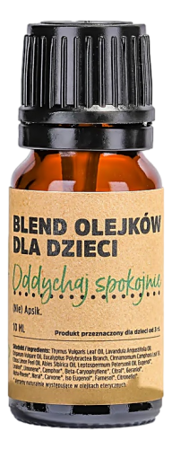 Manufaktura Bursztynnika - Blend olejków eterycznych dla dzieci „Oddychaj spokojnie” – 100% naturalny, 10 ml