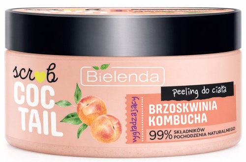 Bielenda Coctail – Wygładzający peeling do ciała Brzoskwinia + Kombucha, 350 g
