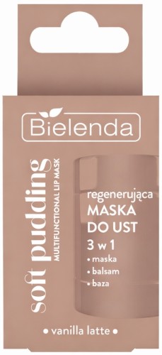 Bielenda Soft Pudding – Regenerująca maska do ust 3 w 1 Vanilla Latte, 12 g