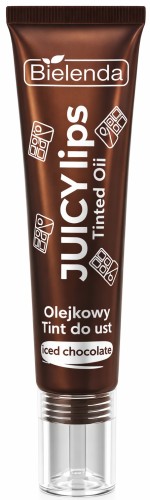 Bielenda Juicy Lips Tinted Oil – Olejkowy tint do ust Masło kakaowe + Olejek waniliowy, 10 g