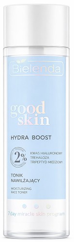 BIELENDA GOOD SKIN HYDRA BOOST – TONIK NAWILŻAJĄCY Kwas hialuronowy • Trehaloza • Tripeptyd miedziowy • 200 ml • 100% VEGAN