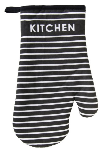 RĘKAWICA KUCHENNA  COCINE 19x30 cm Czarne paski