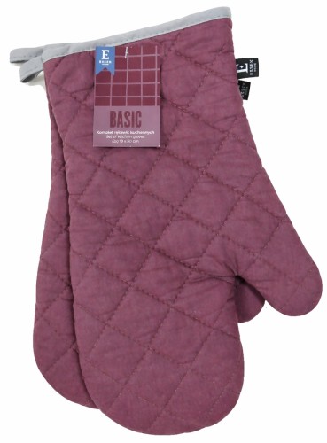 BASIC – KOMPLET RĘKAWIC KUCHENNYCH  19X30 CM BAWEŁNA  BORDOWE