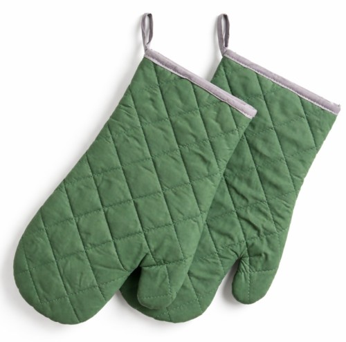 BASIC II – KOMPLET RĘKAWIC KUCHENNYCH  19X30 CM BAWEŁNA ZIELONE