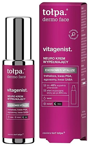TOŁPA DERMO FACE VITAGENIST – NEURO KREM WYPEŁNIAJĄCY DZIEŃ/NOC Wygładzenie Elastyczność Efekt „8 h snu” 50 ml
