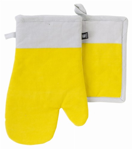 Żółty zestaw kuchenny UNIVERSAL rękawica + łapka