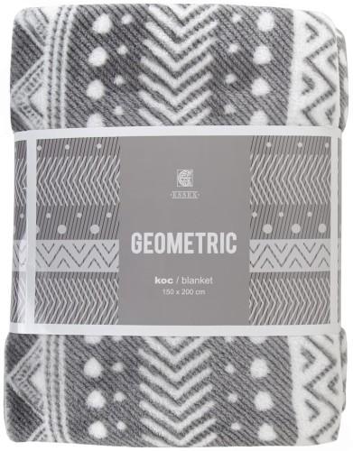 Szary koc GEOMETRIC 150X200 CM