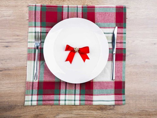 Bawełniana serweta świąteczna Victoria Red 40x40 cm