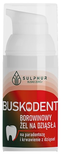 Sulphur Busko Zdrój   BUSKODENT Borowinowy Żel na Dziąsła 35 g – Skuteczna Ochrona Przed Paradontozą