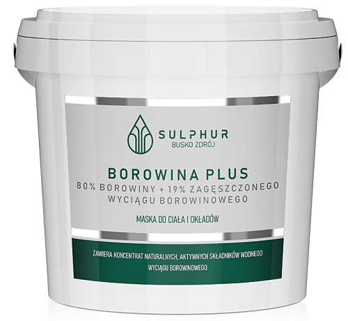 Sulphur Busko Zdrój  Borowina Plus – Maska do Ciała i Okładów – 1000 g