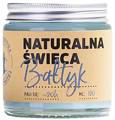 Manufaktura Bursztynnika -  Naturalna Świeca Sojowa „Bałtyk” 120 ml - Idealna na prezent