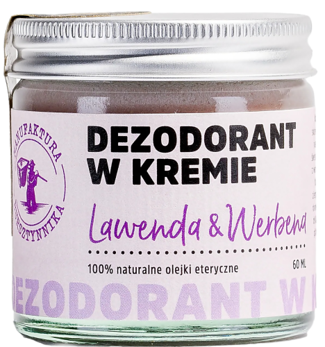Manufaktura Bursztynnika -  Dezodorant w kremie Lawenda & Werbena – naturalna świeżość i pielęgnacja  60 ml