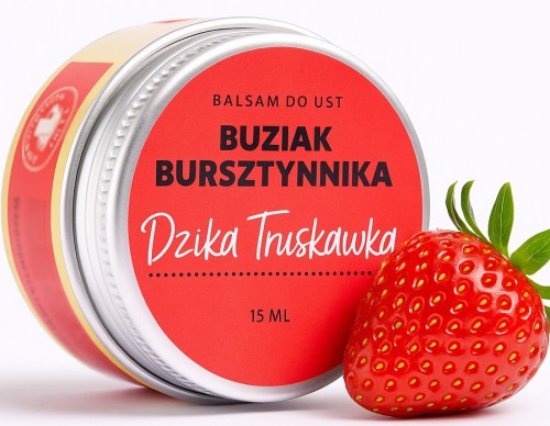 Manufaktura Bursztynnika -Naturalny  Balsam do ust „Dzika Truskawka” – odżywienie, regeneracja