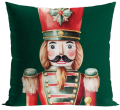 Poszewka dekoracyjna DZIAD DO ORZECHÓW – Velvet, 45x45 cm  Zielona
