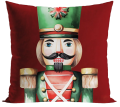 Poszewka dekoracyjna DZIAD DO ORZECHÓW – Velvet, 45x45 cm Czerwona